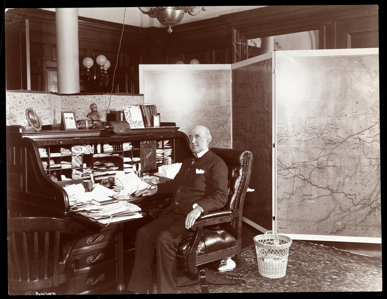 Chauncey Depew w swoim biurze, Nowy Jork, 1898 (srebrny odbitka żelatynowa) autorstwa Byron Company