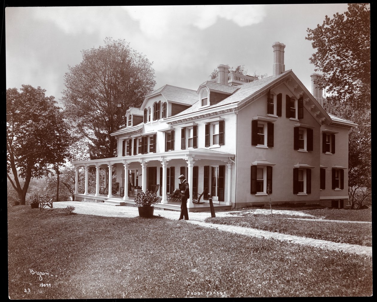 Rezydencja Altona Brooksa Parkera, Esopus Creek, Nowy Jork, 1904 (odbitka żelatynowa) autorstwa Byron Company