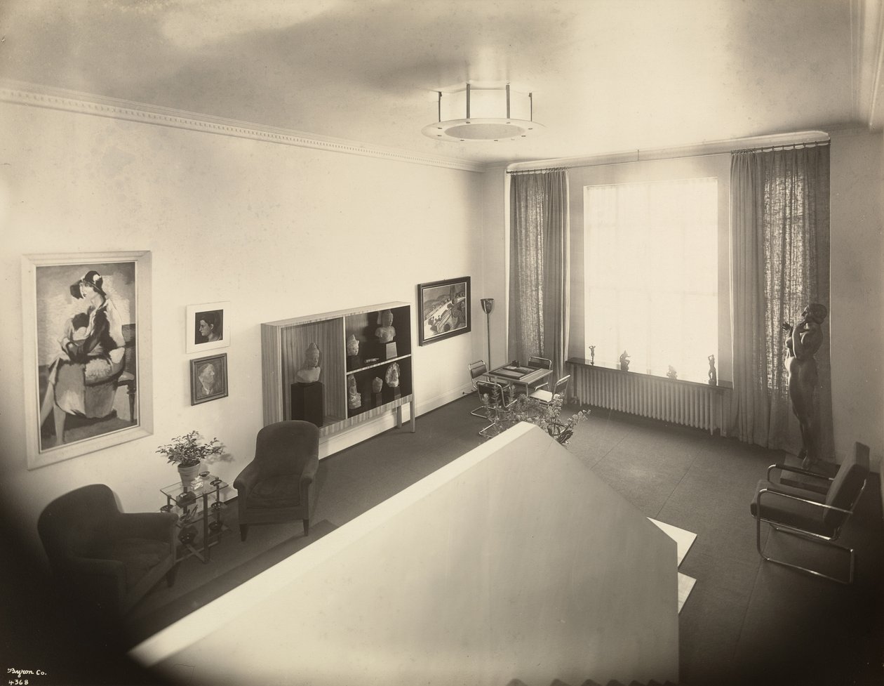 Salon w domu pana Johna A. Dunbara, 50 East 77th Street, Nowy Jork, 1931 (srebrny odbitka żelatynowa) autorstwa Byron Company