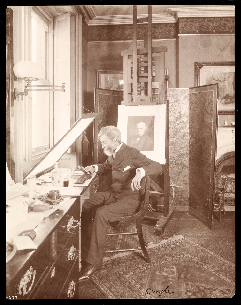 William Thomas Smedley, ok.1897 (srebrny odcisk żelatynowy) autorstwa Byron Company