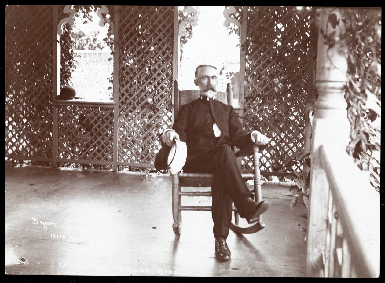 Amerykański oficer marynarki admirał William Thomas Sampson, Hawana, 1902 (srebrny odcisk żelatynowy) autorstwa Byron Company