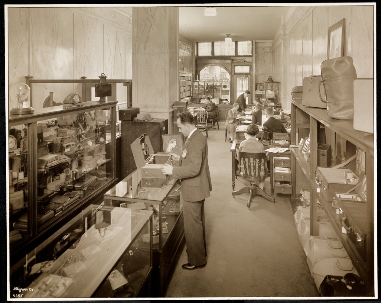 En Route Service, Inc., w hotelu Savoy Plaza, 59th Street and 5th Avenue, Nowy Jork, 1928 (srebrny odbitka żelatynowa) autorstwa Byron Company