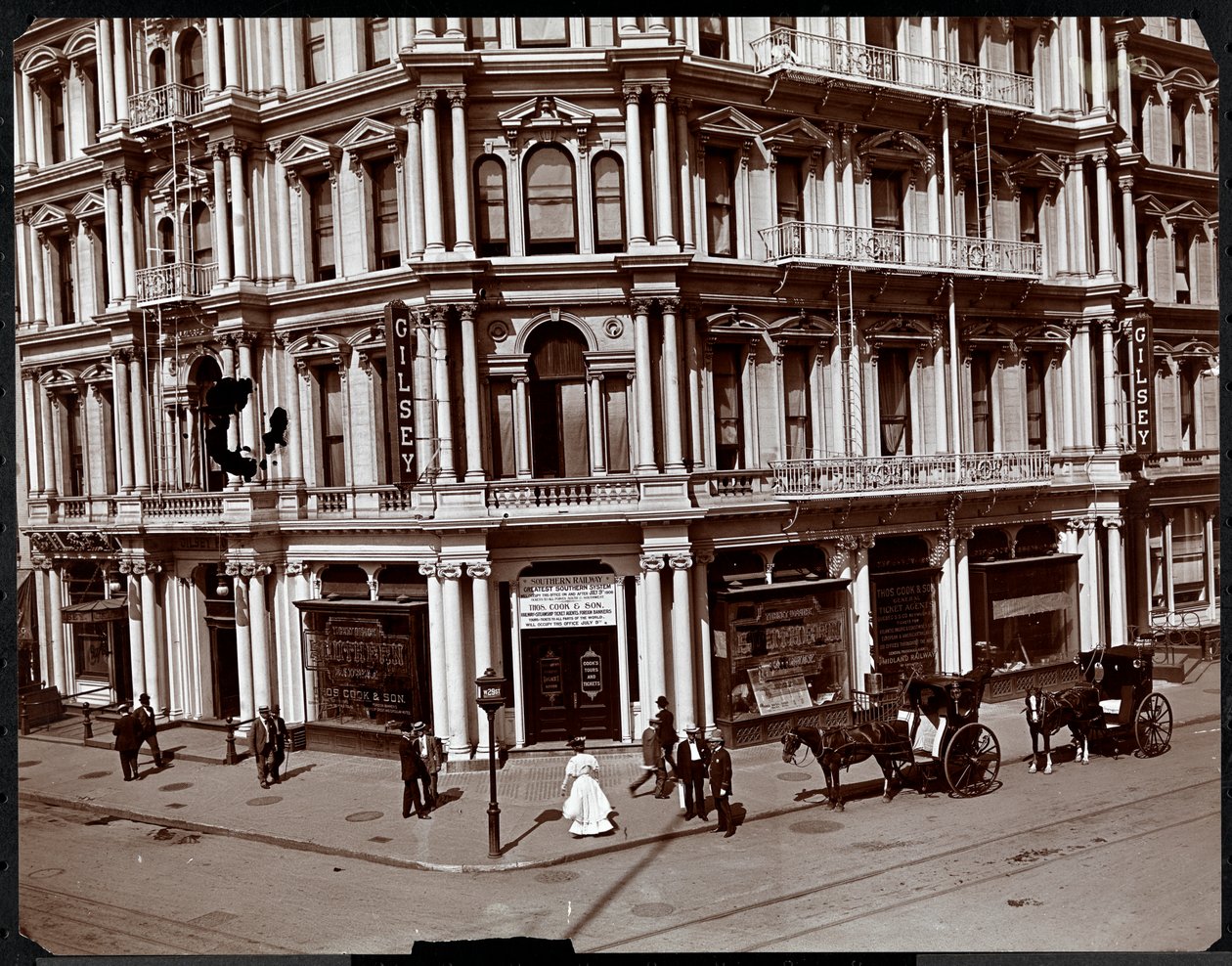 Gilsey House, Broadway i 29th Street, Nowy Jork, ok. 1905 (srebrny odbitka żelatynowa) autorstwa Byron Company