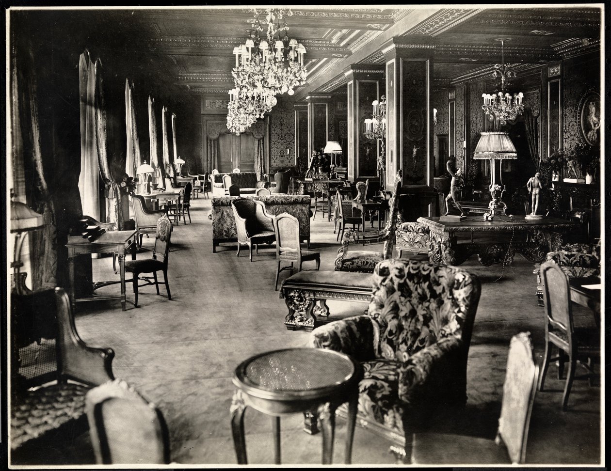 Salonik w hotelu Knickerbocker, 1906 (odbitka żelatynowa) autorstwa Byron Company