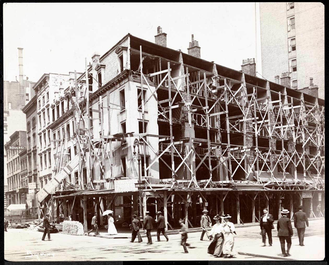 Hotel Metropolitan na Broadwayu i 27th Street, Nowy Jork, ok. 1900 (srebrny odbitka żelatynowa) autorstwa Byron Company