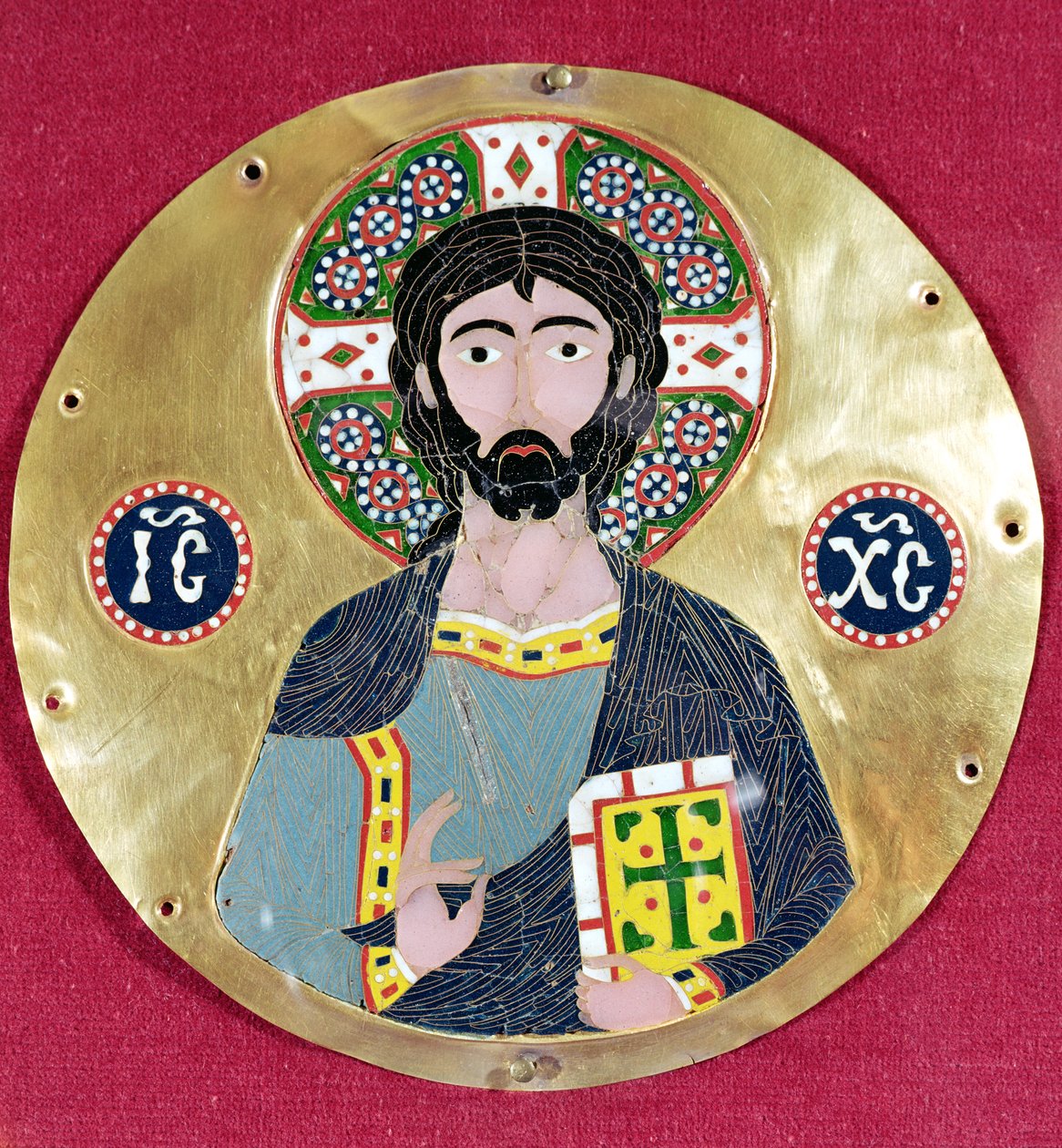 Błogosławieństwo Chrystusa, X-XI w. (złoto i emalia) autorstwa Byzantine
