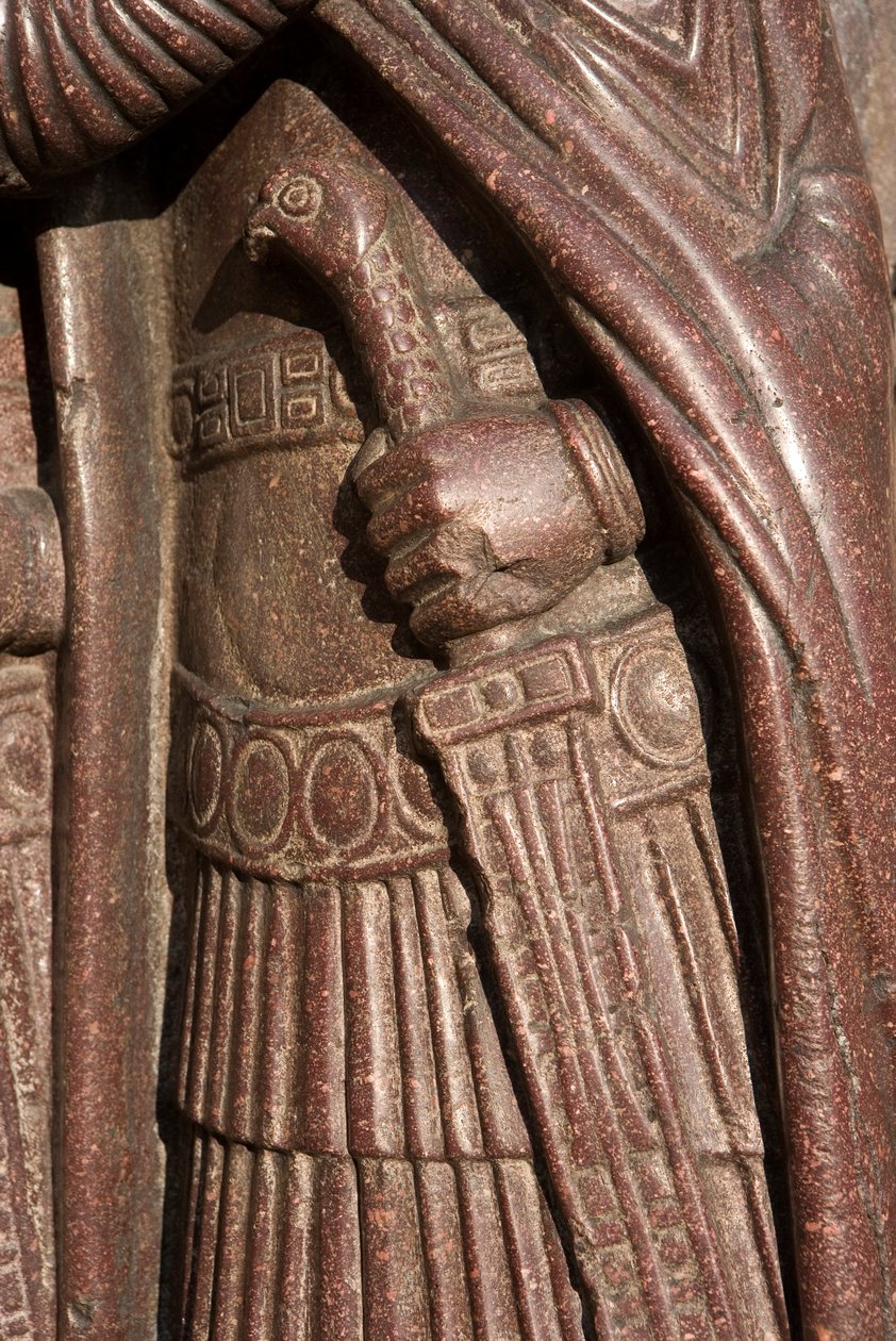 Fragment Portretu Czterech Tetrarchów, ok. 300 r. (porfiriusz) autorstwa Byzantine