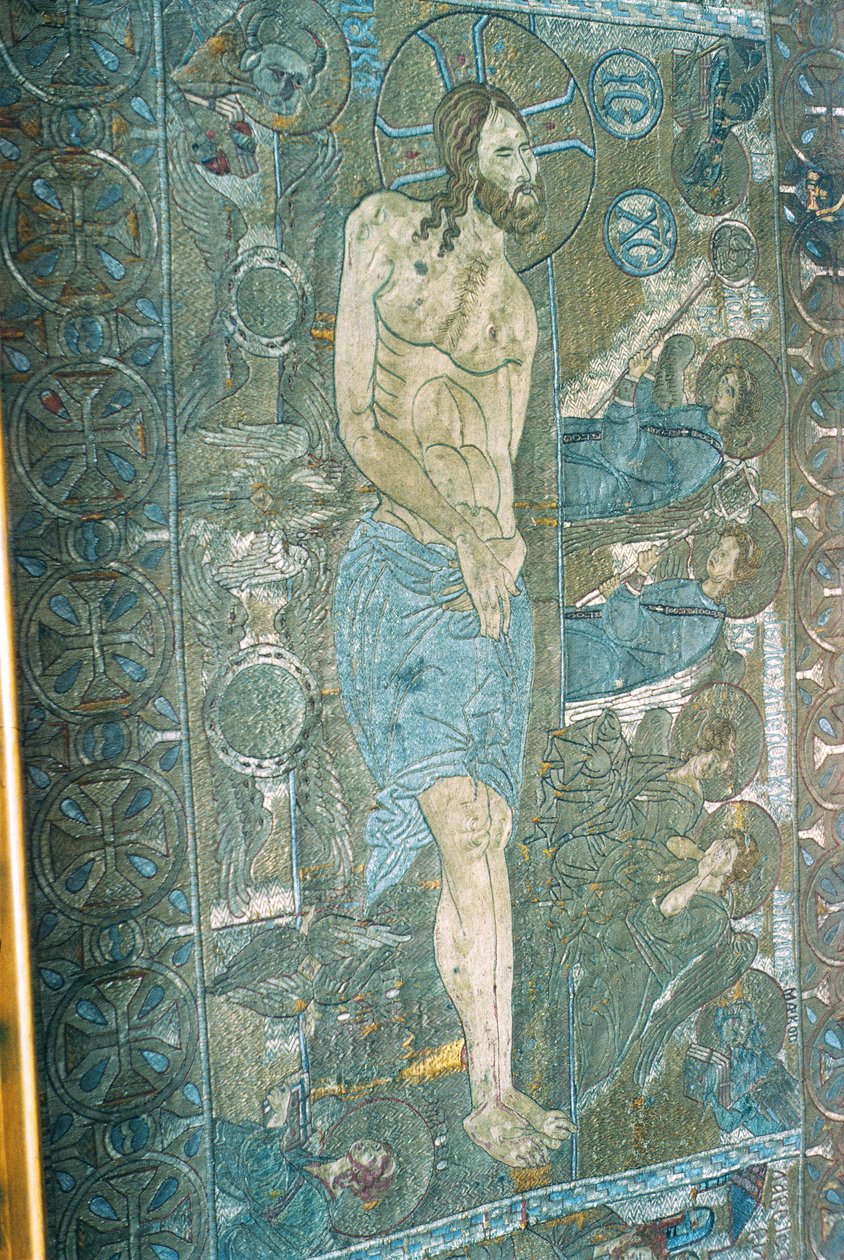 Epitafium z Salonik (haft na tkaninie) autorstwa Byzantine
