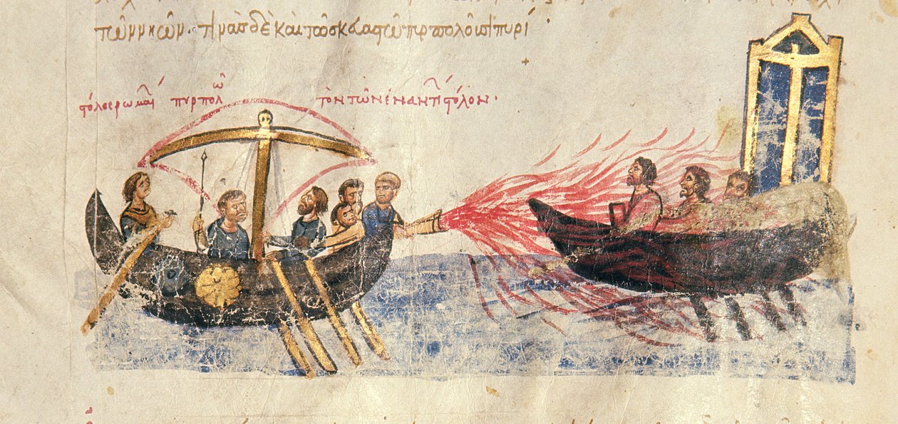 Greckie ogniste vellum detal z 167117 autorstwa Byzantine