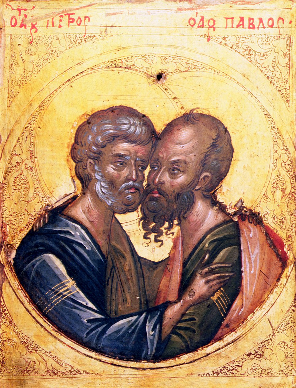 Ikona Św. Piotr i Paweł (tempera na panelu) autorstwa Byzantine