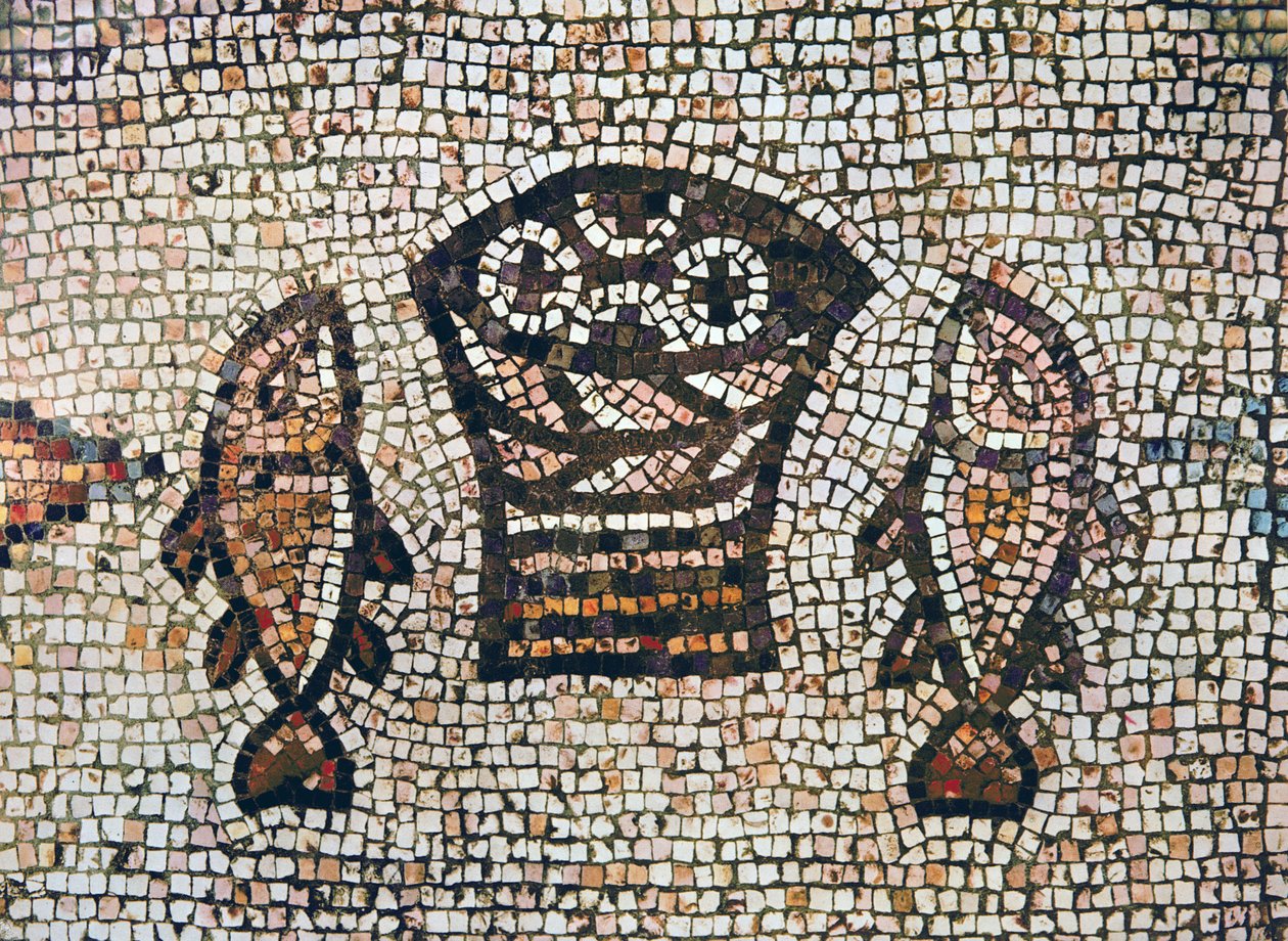 Cud chleba i ryb, V-VI w. n.e. (mozaika) autorstwa Byzantine