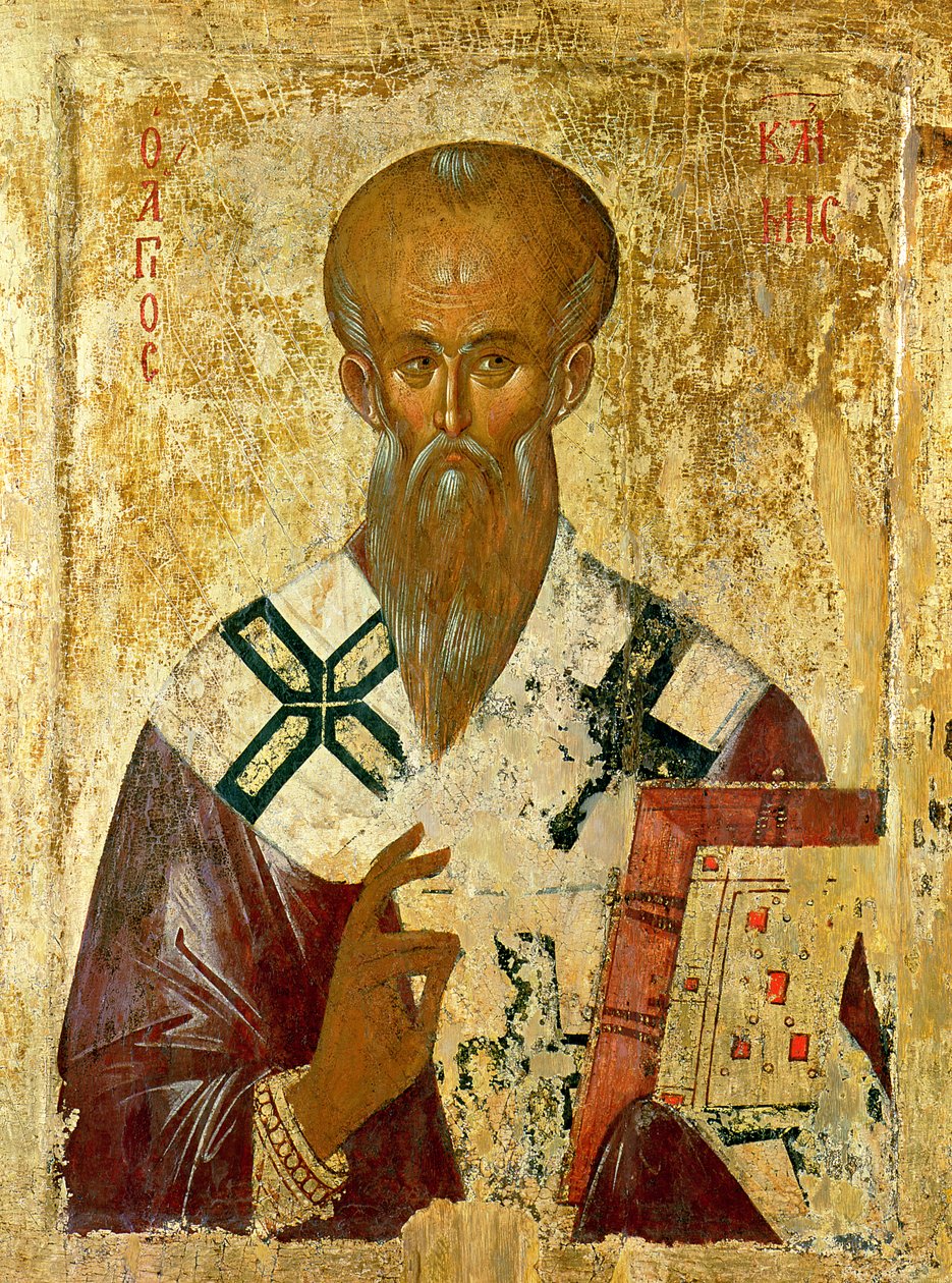 Św. Klemens, XIV-XV w. (tempera na desce) autorstwa Byzantine