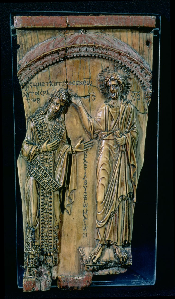 Chrystus koronujący cesarza Konstantyna VII autorstwa Byzantine Byzantine