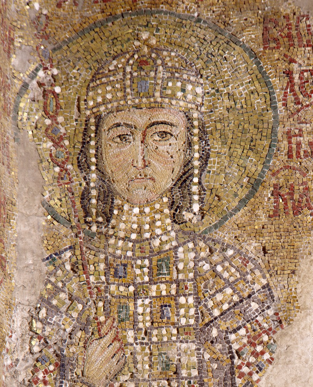 Alexios Komnenos w Hagia Sophia (mozaika) autorstwa Byzantine