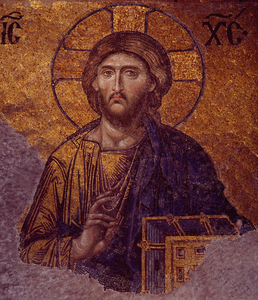 Deesis Chrystus w Hagia Sophia (mozaika) autorstwa Byzantine