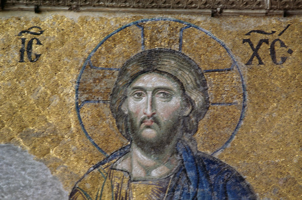 Deesis Chrystus w Hagia Sophia (mozaika) autorstwa Byzantine