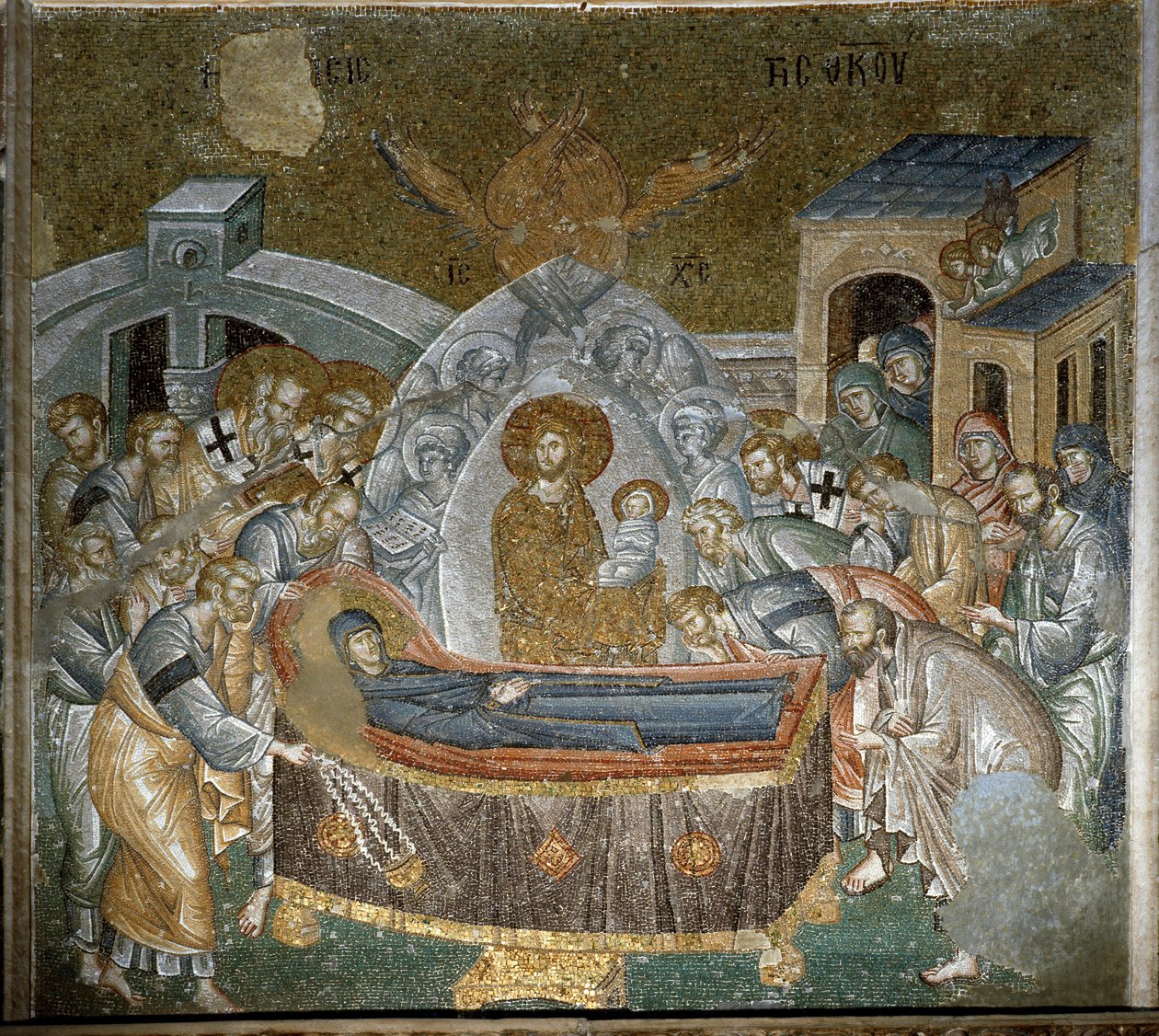 Zaśnięcie Dziewicy (mozaika autorstwa Byzantine