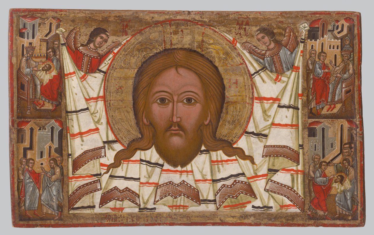 Ikona Mandylion, 1500-50 autorstwa Byzantine