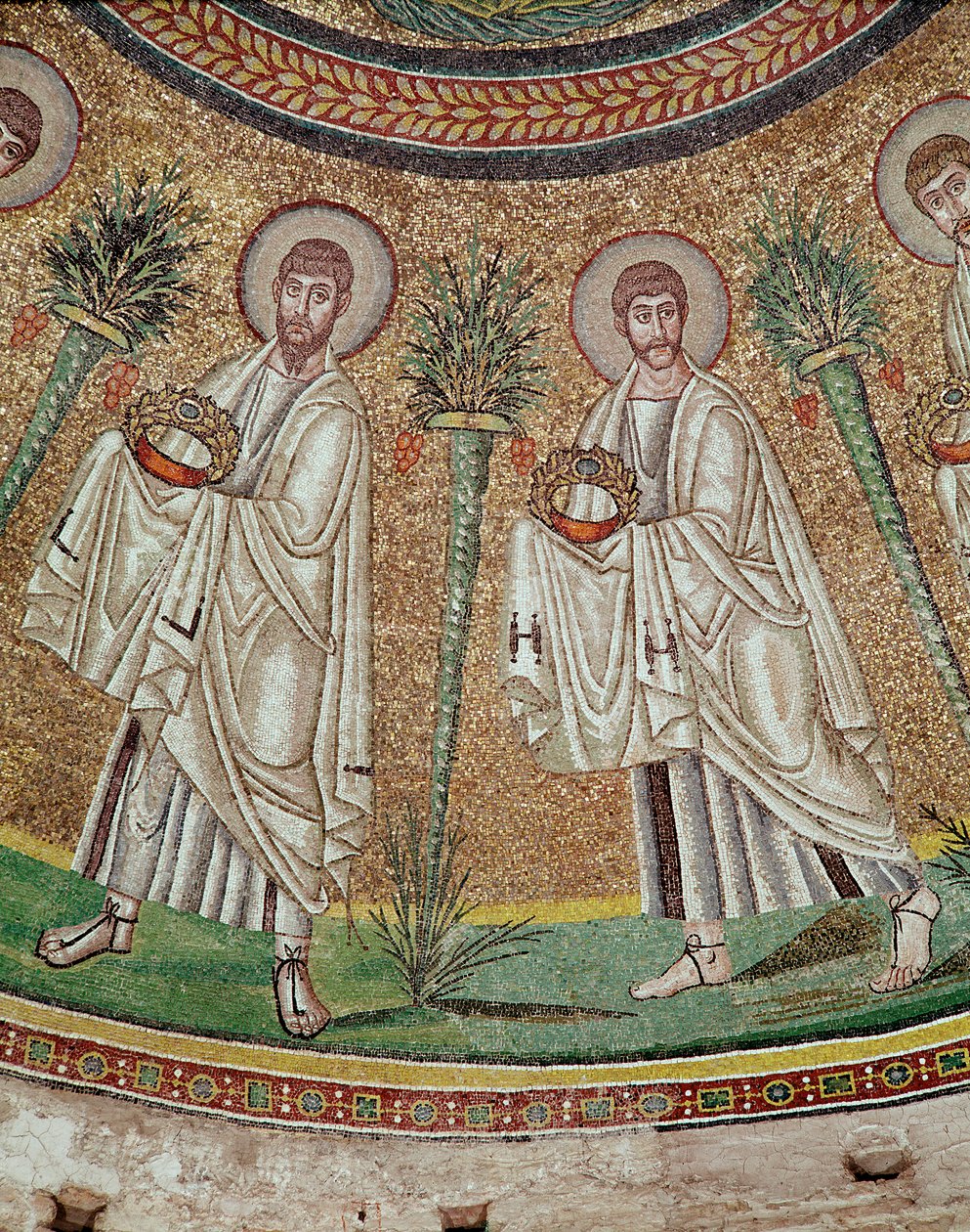 Dwóch apostołów (fragment mozaiki, V wiek) autorstwa Byzantine