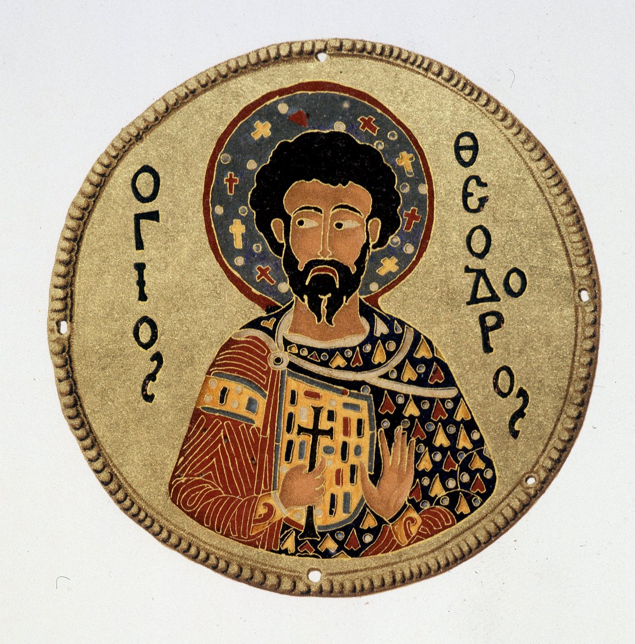 Św. Teodor (Teodoro) - na Fac porównanie w „Historia i zabytki bizantyjskich emali” N. Kondakowa autorstwa Byzantine Byzantine