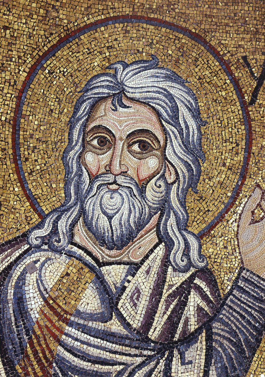 Fragment mozaiki wewnętrznej proroka Izajasza w bazylice św. Marka, XII w. autorstwa Byzantine Byzantine