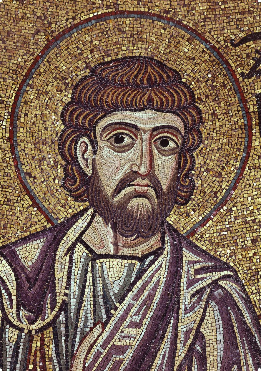 Prorok Zachariasz Fragment mozaiki wewnętrznej w bazylice św. Marka, XII w. autorstwa Byzantine Byzantine