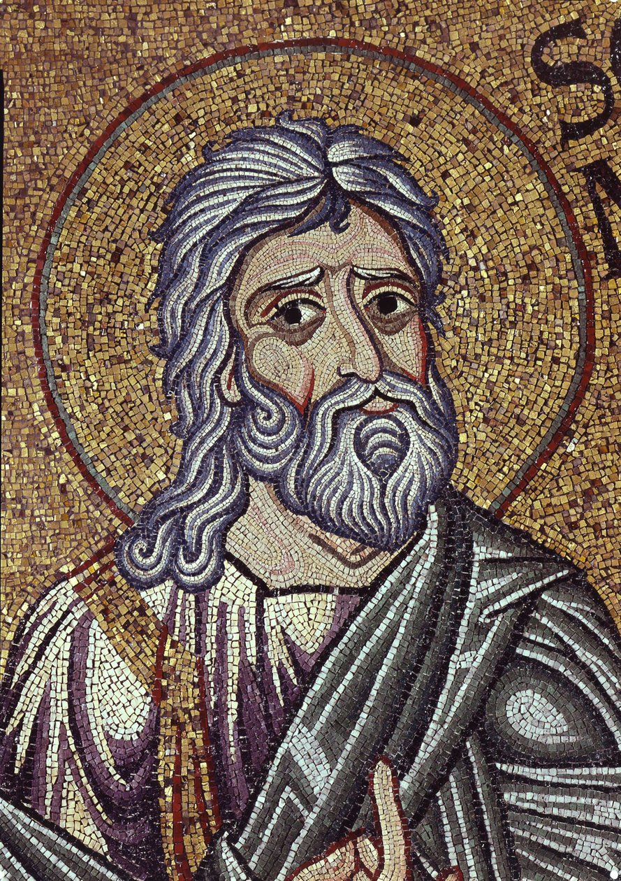 Prorok Sofoniasz Fragment mozaiki wewnętrznej w bazylice św. Marka, XII w. autorstwa Byzantine Byzantine