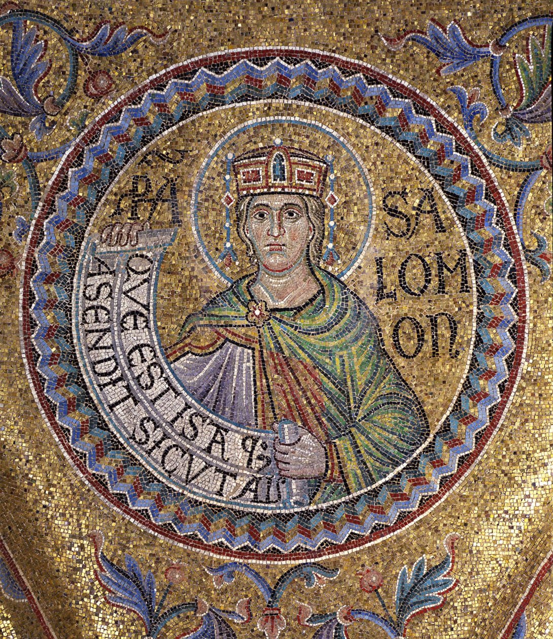 Król Salomon Fragment mozaiki wewnętrznej w bazylice św. Marka, XIII w. autorstwa Byzantine Byzantine