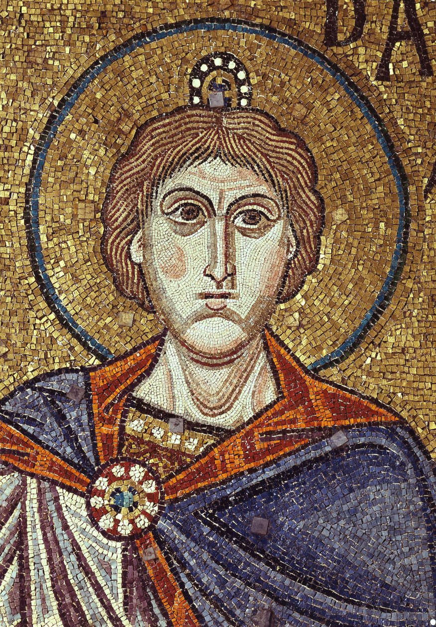 Prorok Daniel Detal mozaiki wewnętrznej w bazylice św. Marka, XII w. autorstwa Byzantine Byzantine