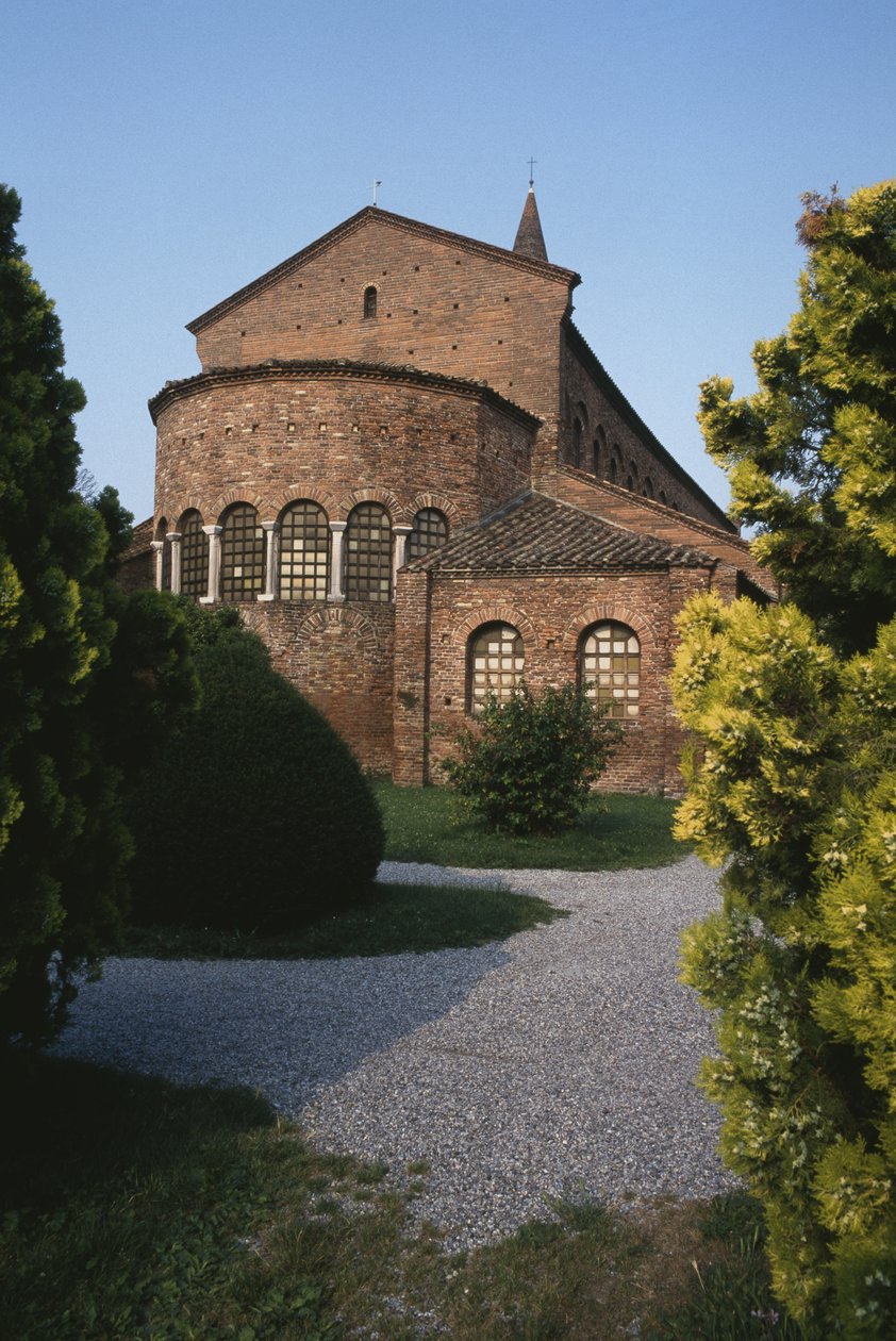 Zewnętrzny widok chevet autorstwa Byzantine School
