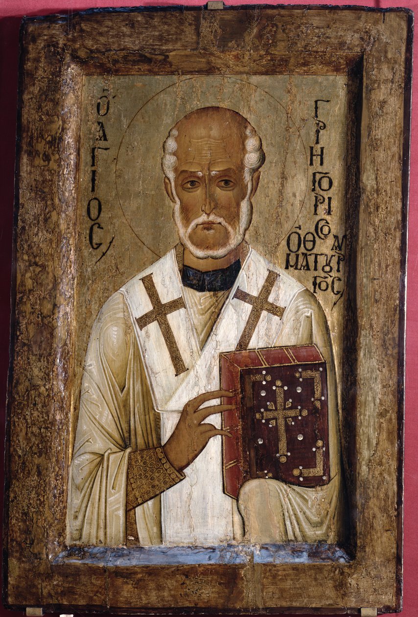 Ikona św. Grzegorza (tempera na desce) autorstwa Byzantine School