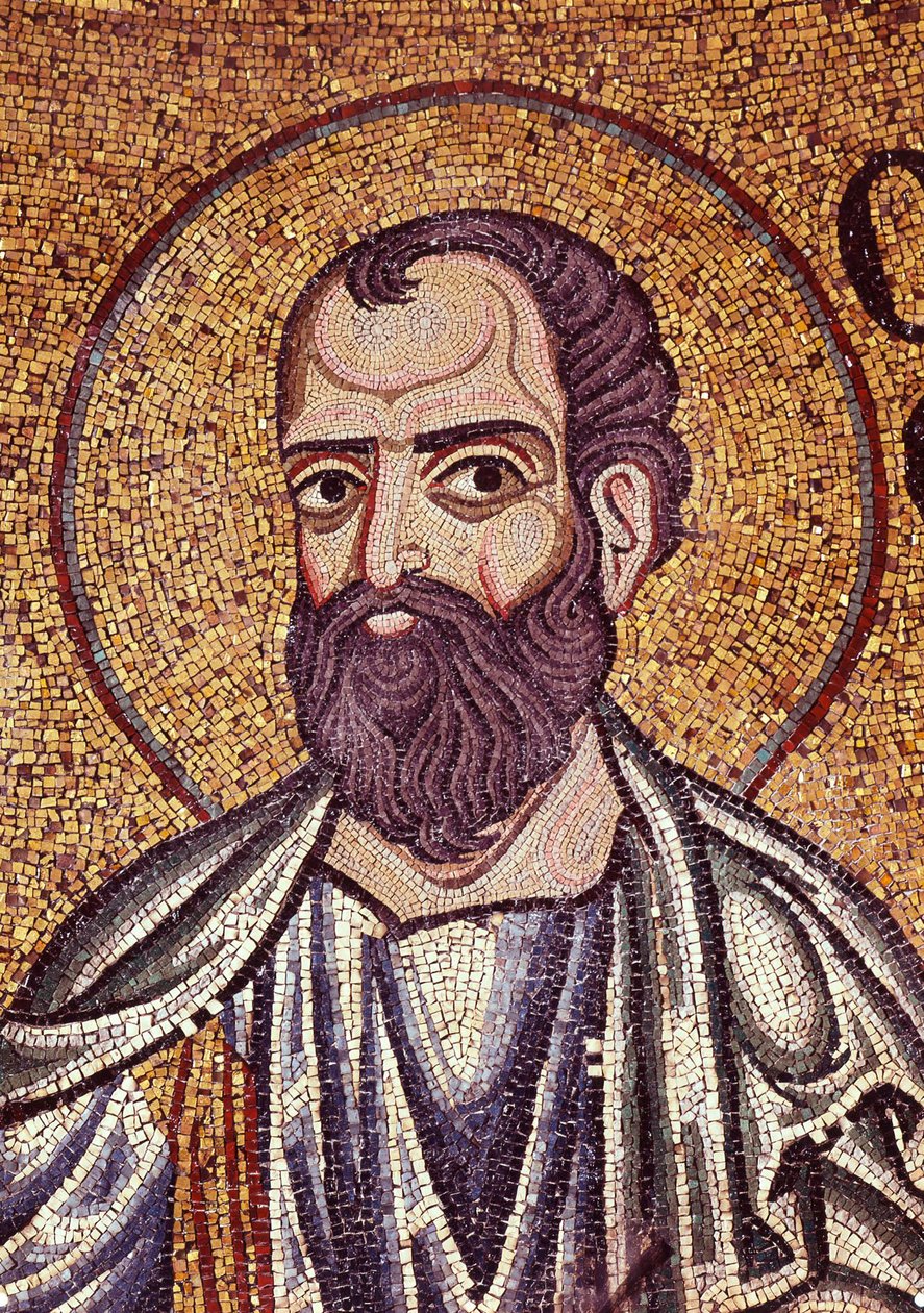 Prorok Malachiasz (V wiek pne). Dzieło bizantyjskiego mistrza, mozaika, detal dekoracji bazyliki św. Marka w Wenecji (Włochy) autorstwa Byzantine School