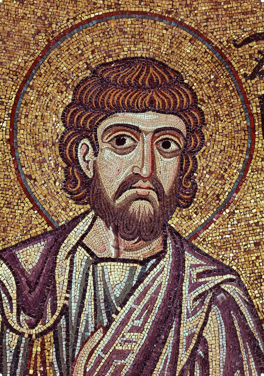 Prorok Zachariasz (VI wpne). Dzieło bizantyjskiego mistrza, mozaika, detal dekoracji bazyliki św. Marka w Wenecji (Włochy) autorstwa Byzantine School