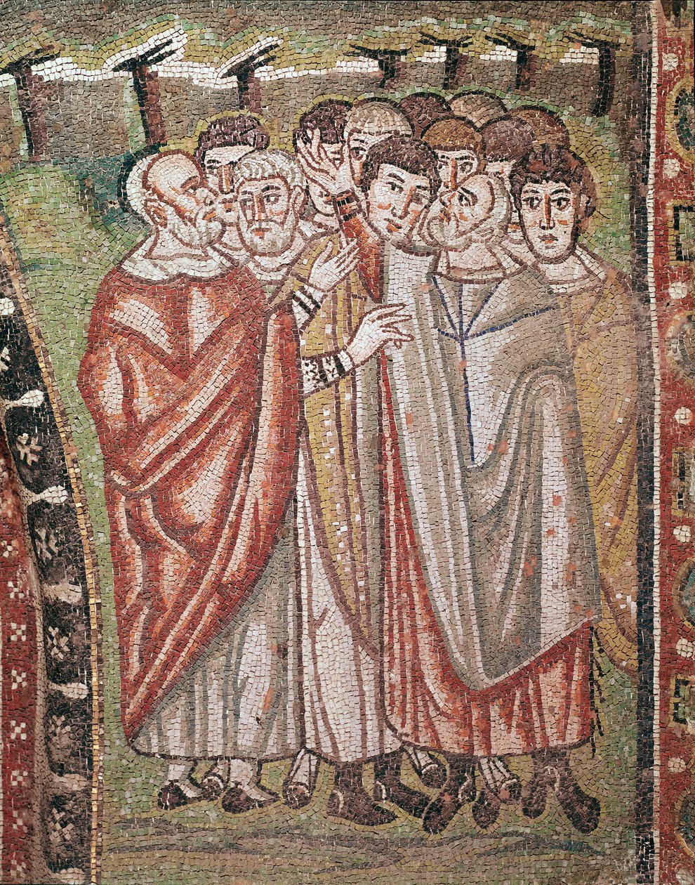 Życie Mojżesza (szczegół mozaiki, VI wiek) autorstwa Byzantine School
