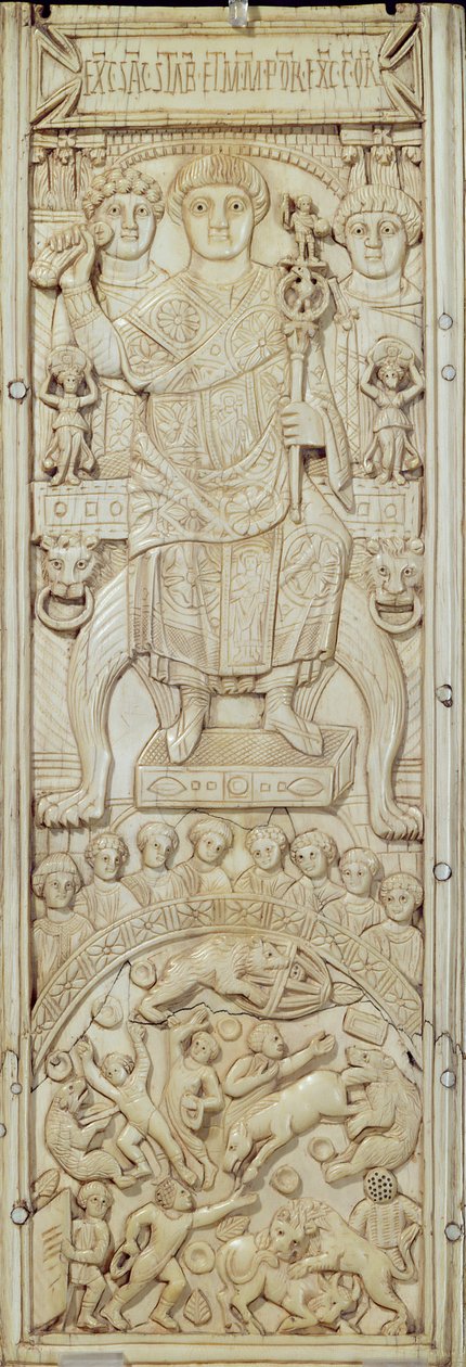 Panel z dyptyku konsula Areobindus, Konstantynopol, 506 AD (patrz także 224964) autorstwa Byzantine School
