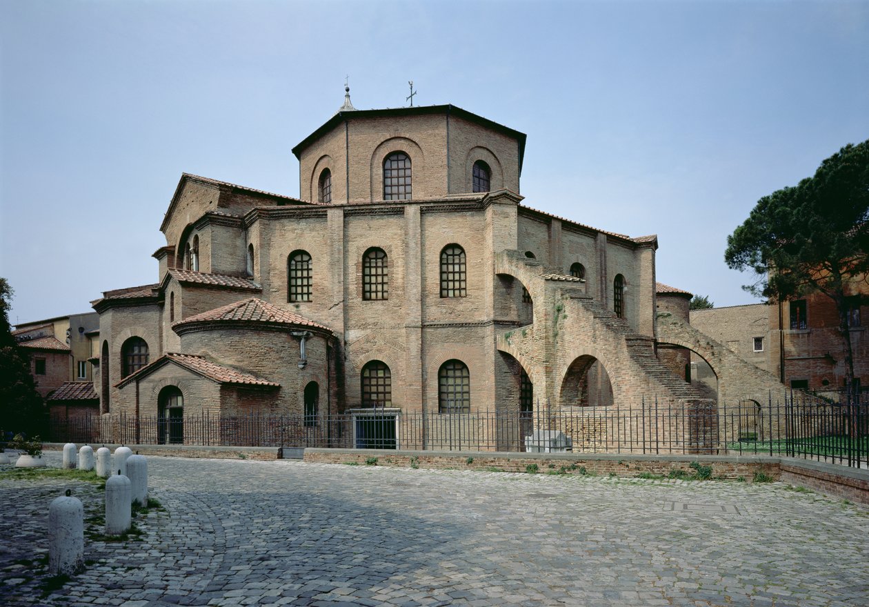 Tylna fasada kościoła, ok. 547 rne autorstwa Byzantine School