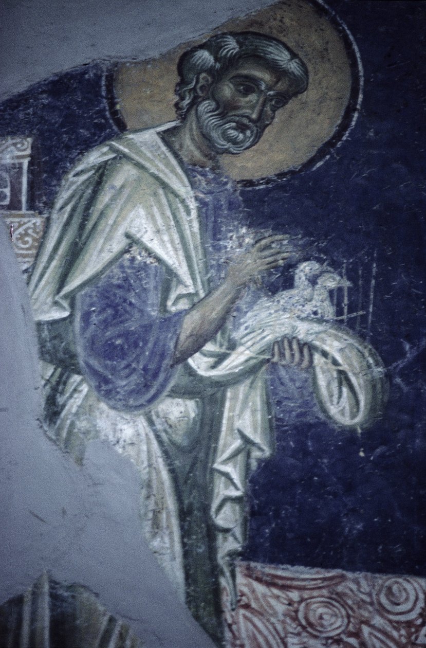 Św. Józef, szczegół z Ofiarowania Chrystusa w Świątyni, ok.1164 autorstwa Byzantine School