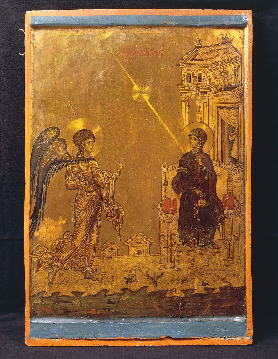 Zwiastowanie (tempera na panelu) autorstwa Byzantine School