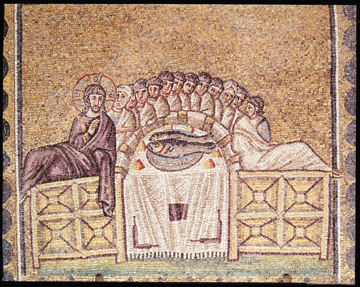 Ostatnia Wieczerza (mozaika) autorstwa Byzantine School