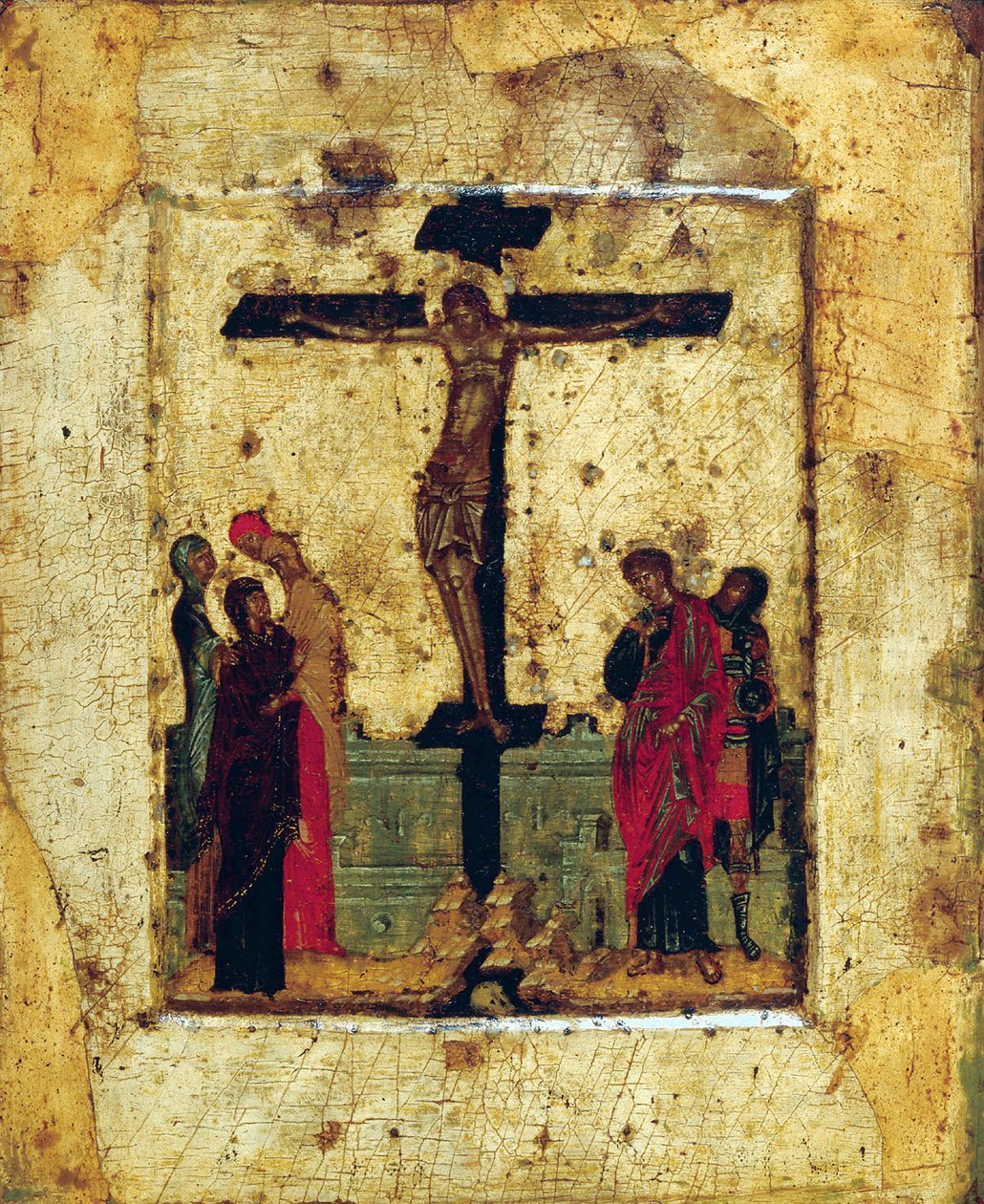 Ukrzyżowanie, koniec XIV wieku. autorstwa Byzantine icon.
