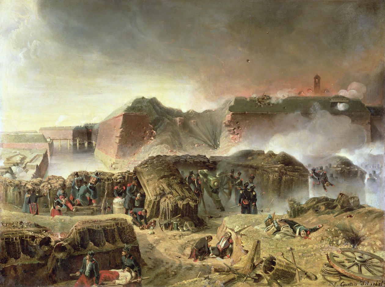 Oblężenie Antwerpii, 23 grudnia 1832 r. autorstwa C. Courtois d