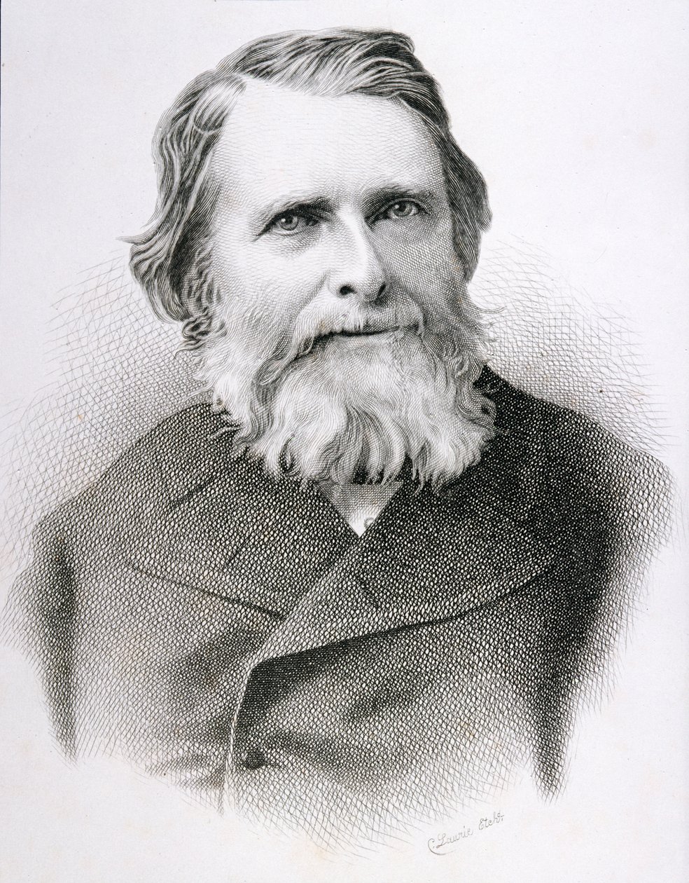 Portret Johna Ruskina (1819-1900) autorstwa C. Laurie