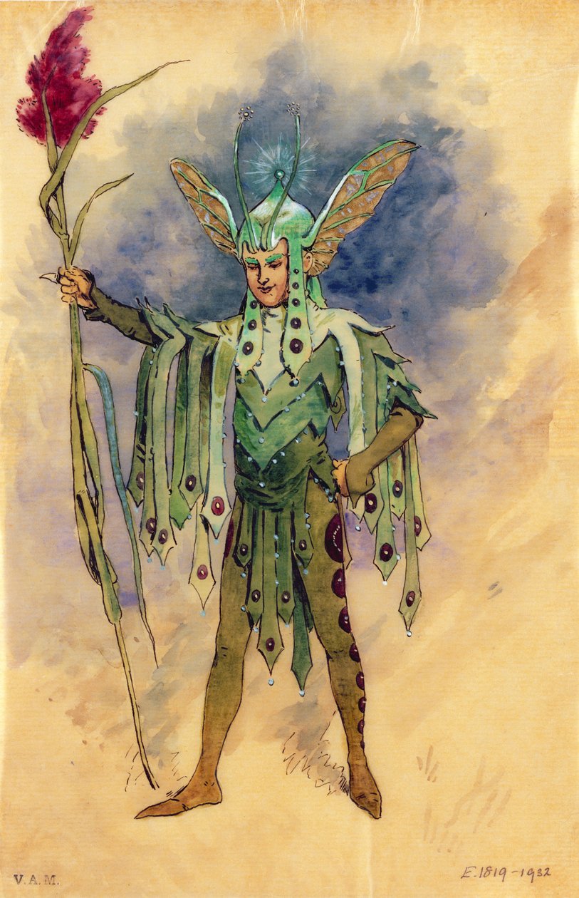 Peaseblossom, projekt kostiumu do Snu nocy letniej, wyprodukowany przez R. Courtneidge w Princes Theatre, Manchester autorstwa C. Wilhelm