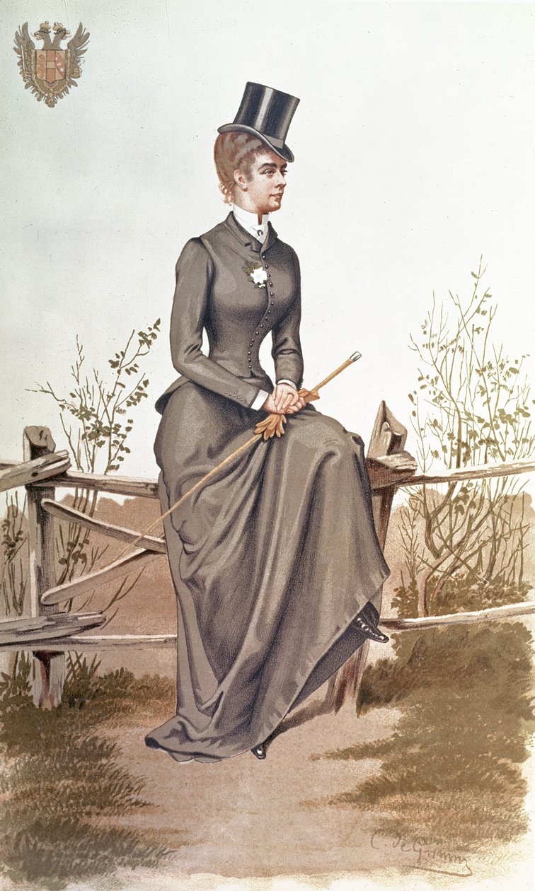 Elżbieta Bawarska (1837-96), litografia Vincenta Brooksa, Day und Son, wyd. Kwiecień 1884 w Vanity Fair autorstwa C de Grimm