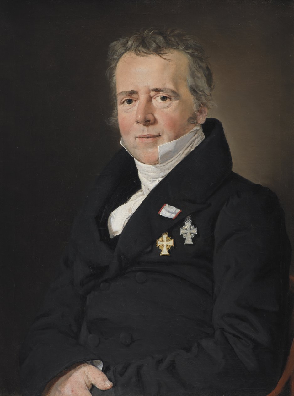 Portret naukowca Hansa Christiana Ørsted autorstwa C.A. Jensen