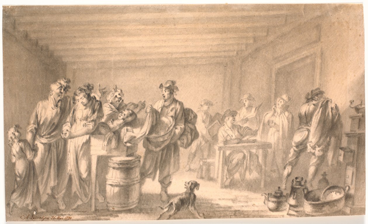 Scena zastawu autorstwa C.A. Lorentzen