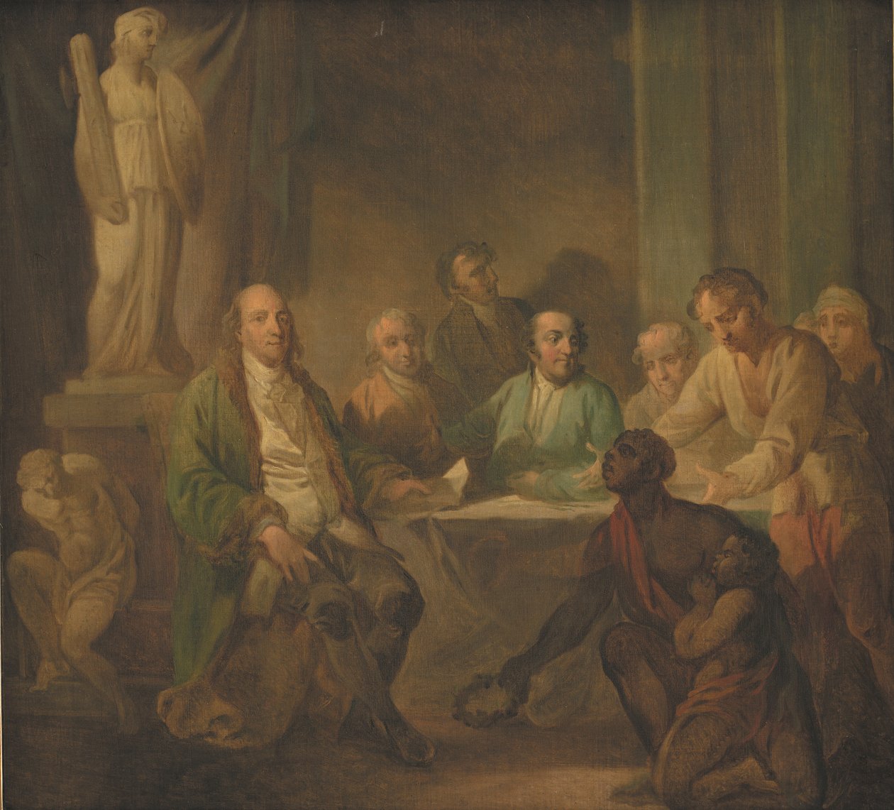 Hołd dla Benjamina Franklina autorstwa C.A. Lorentzen