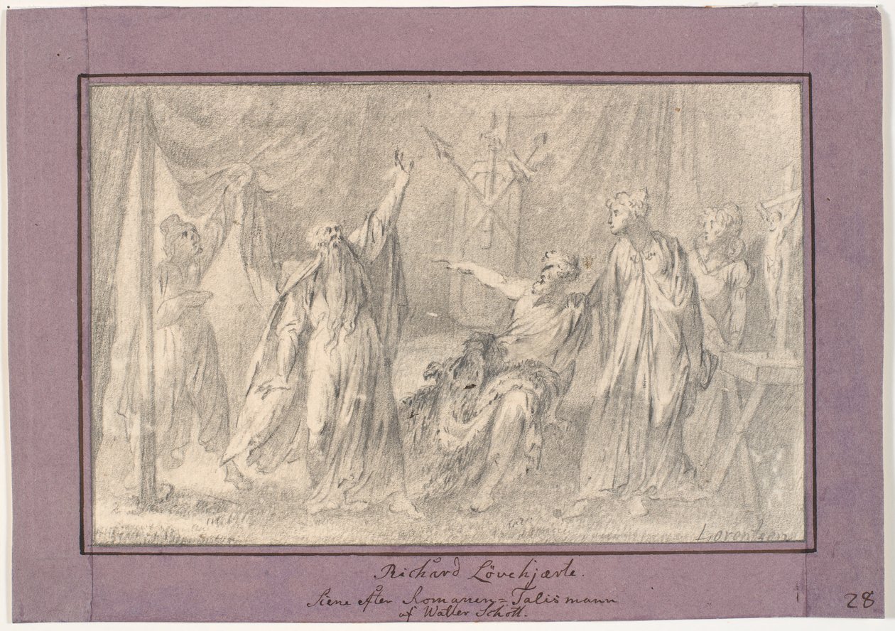 Ryszard Lwie Serce. Scena z powieści „Talizman” (1825) Waltera Scotta autorstwa C.A. Lorentzen