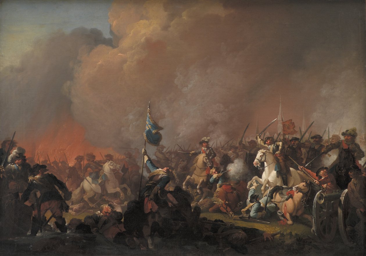 Wynik w Amager 1658 podczas wojny szwedzkiej 1657-60 autorstwa C.A. Lorentzen