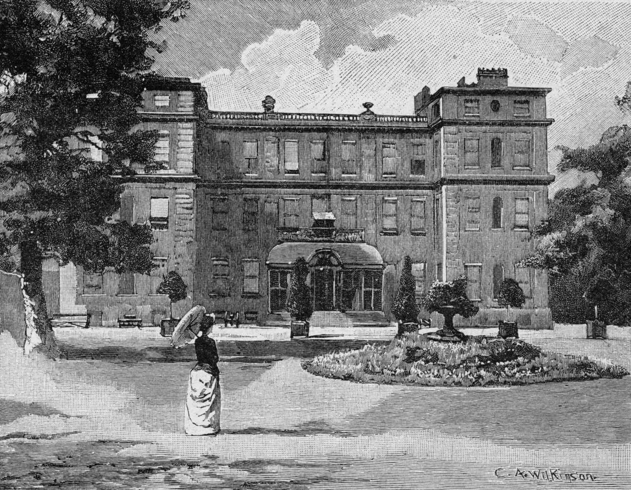 Marlborough House, od ogrodu, 1863 autorstwa C.A. Wilkinson